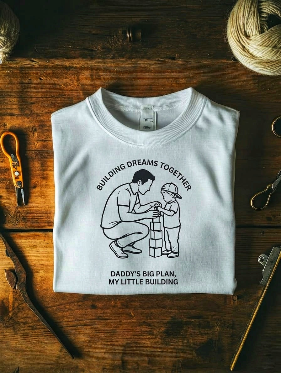 Building Dreams Together Oversized Graphic T-Shirt