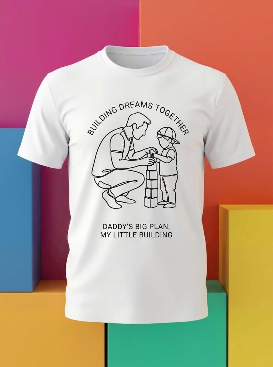Building Dreams Together Oversized Graphic T-Shirt